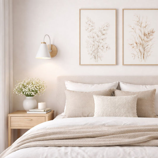 Applique murale bois cône rétro — LED scandinave