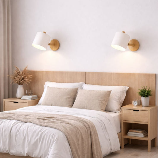Applique murale intérieure, Bois Scandinave | Abat - jour réglable