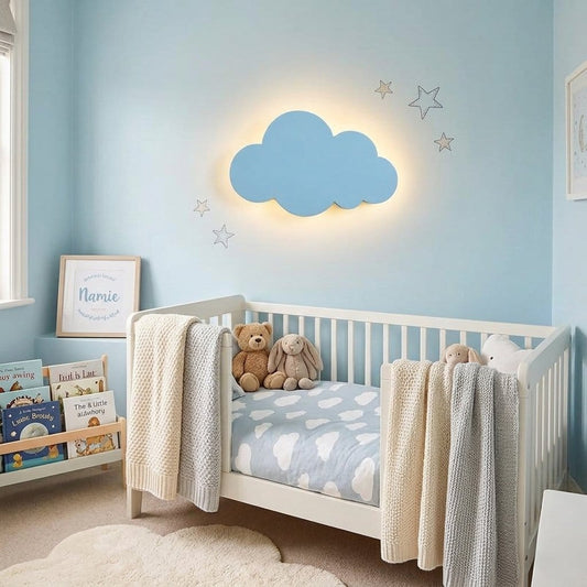 Applique murale chambre enfant nuage pastel | LED éclairage indirect | Intérieur style scandinave