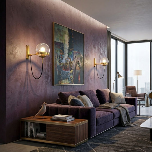Applique murale globe en verre — Style Loft Nordique