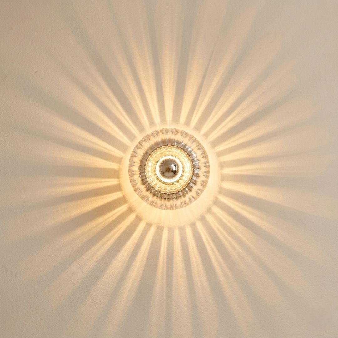 Applique murale verre style Bauhaus | LED rétro nordique, intérieur