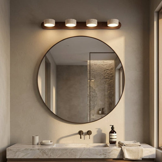 Applique murale ronde d'intérieur, spots LED | Design japonais