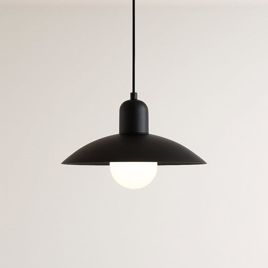 Suspension luminaire salon métal bicolore | Dôme Bauhaus nordique, Intérieur chambre salle à manger