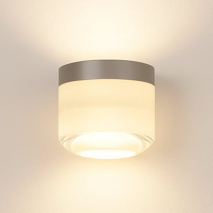 Applique murale ronde verre côtelé, LED | Chambre salle de bain intérieur