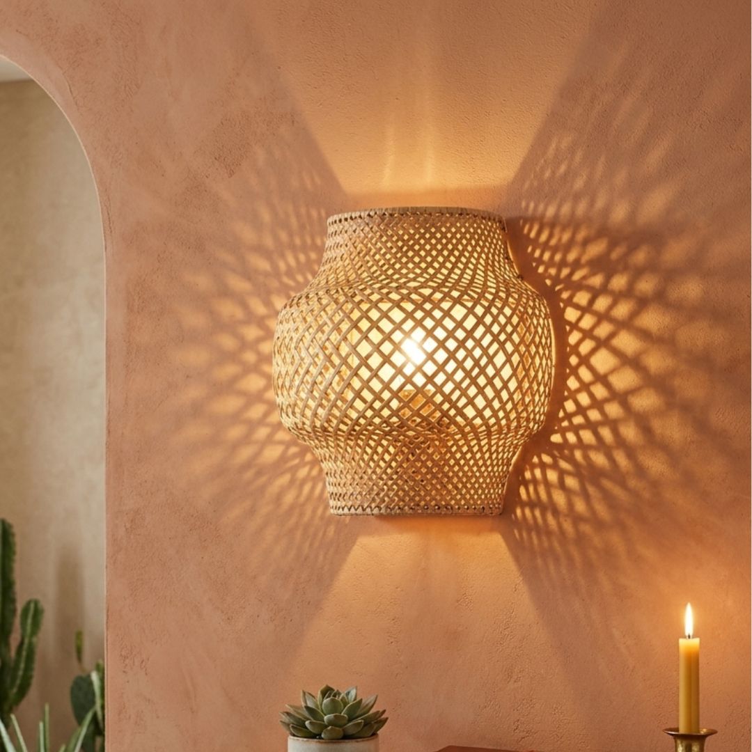 Applique murale rotin