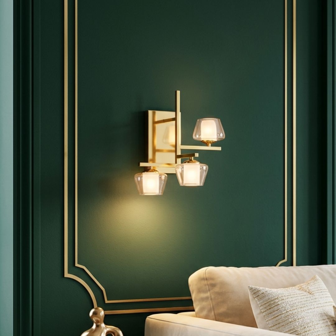 Applique murale dorée