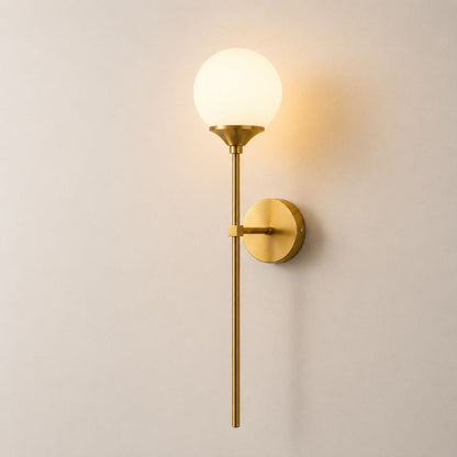 Applique murale verre design laiton moderne, intérieur salon, couloir, chambre | LED, orientable
