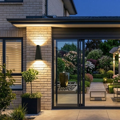 Applique murale Extérieur étanche LED, aluminium, Balcon jardin | Double éclairage haut bas, IP65 6W