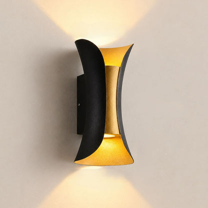 Applique murale Extérieur LED étanche, aluminium | Forme sablier double éclairage