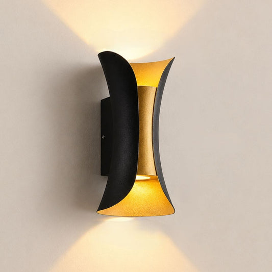 Applique murale Extérieur LED étanche, aluminium | Forme sablier double éclairage