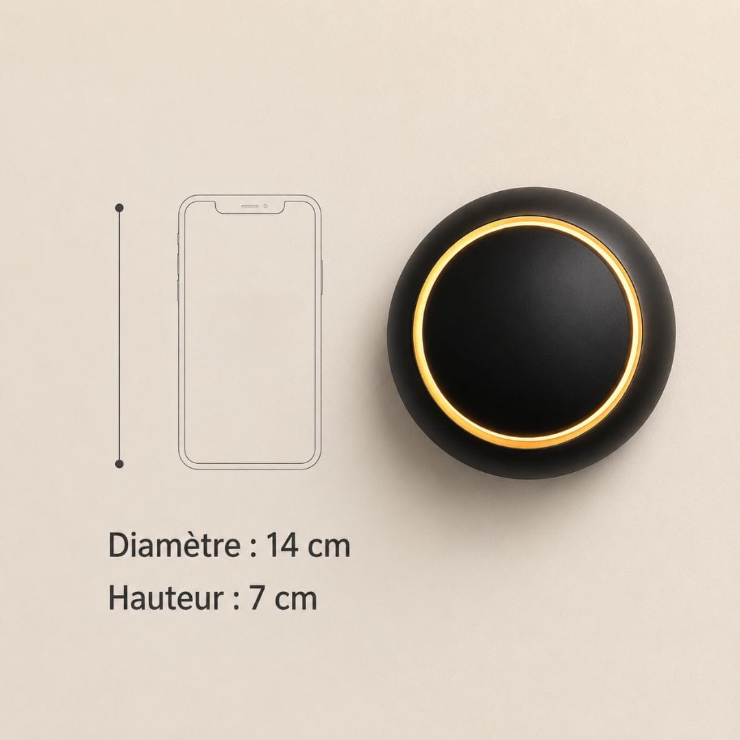Applique murale ronde métal, LED orientable 350° | Liseuse chambre couloir, Design moderne intérieur