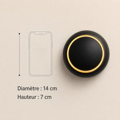 Applique murale ronde métal, LED orientable 350° | Liseuse chambre couloir, Design moderne intérieur