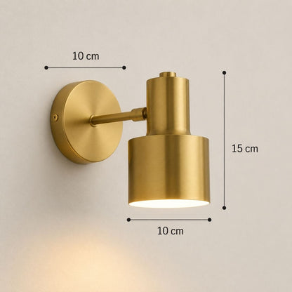 Applique murale laiton brossé, Spot doré orientable | Liseuse chambre, tête de lit, salon intérieur