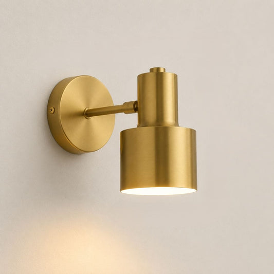 Applique murale laiton brossé, Spot doré orientable | Liseuse chambre, tête de lit, salon intérieur