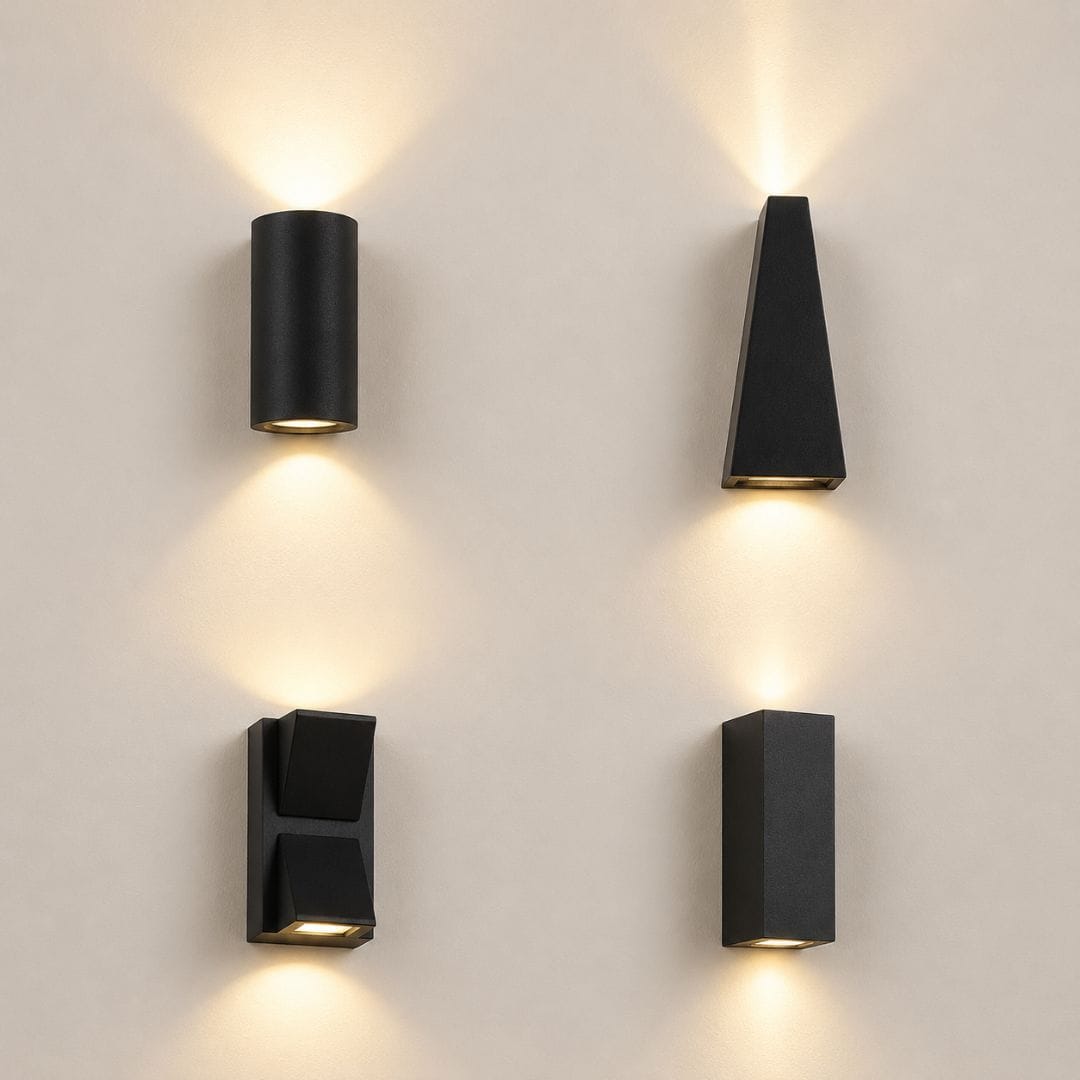 Applique murale Extérieur étanche LED, aluminium, Balcon jardin | Double éclairage haut bas, IP65 6W