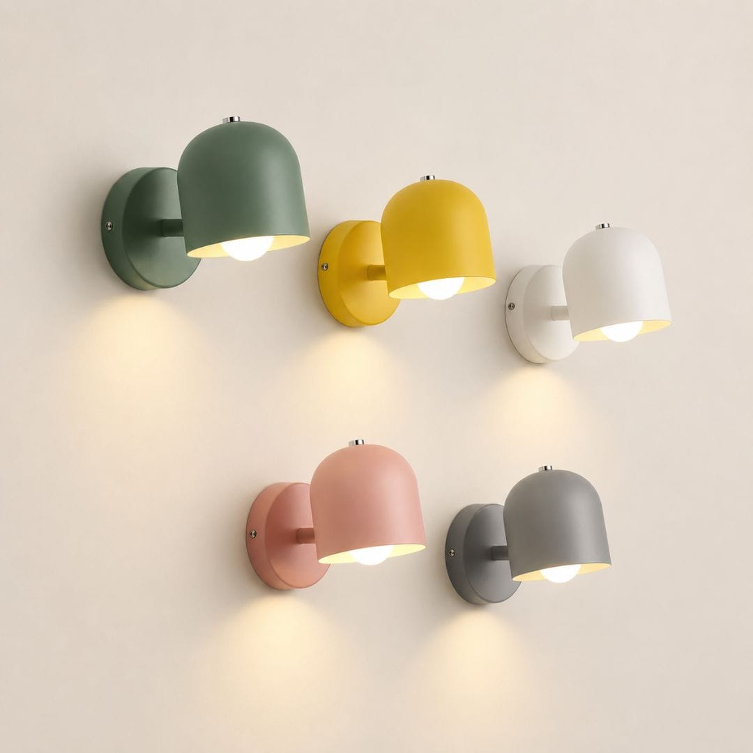 Applique murale Design Scandinave, spot métallique, Abat-jour en cloche orientable | Chambre couloir intérieur