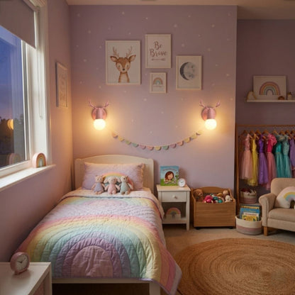 Applique murale chambre d'enfant, bureau, intérieur | Style scandinave moderne, ramure de cerf