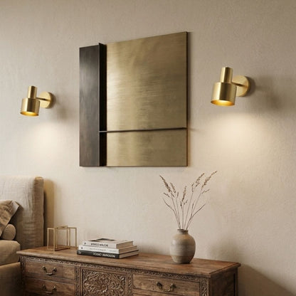 Applique murale laiton brossé, Spot doré orientable | Liseuse chambre, tête de lit, salon intérieur