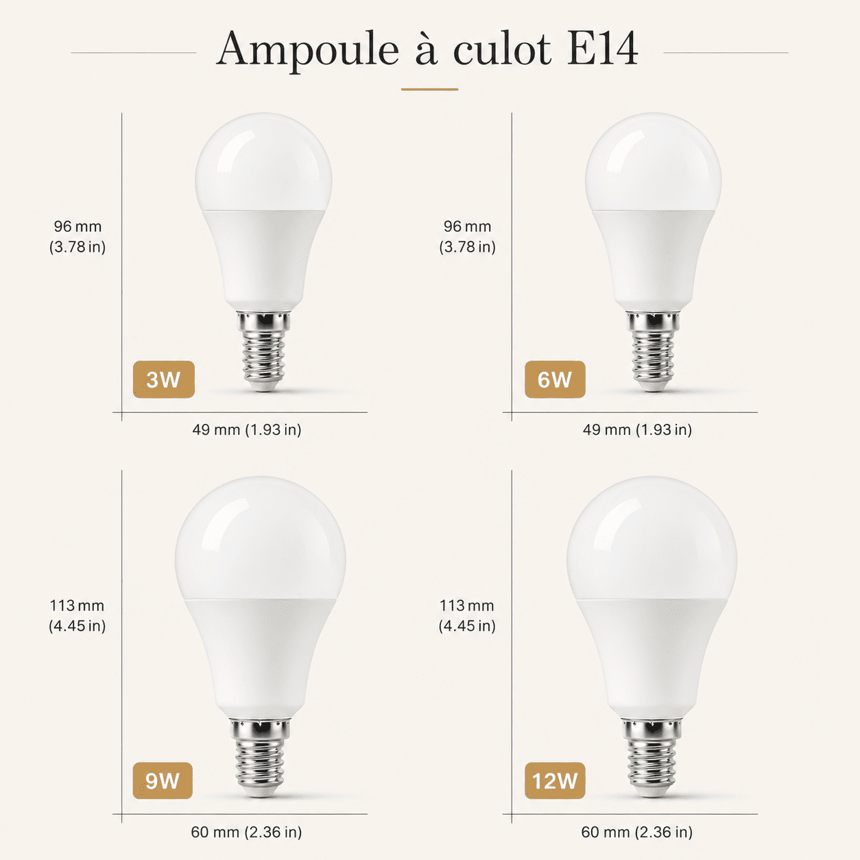 Ampoule LED E14 | Rendu naturel & longue durée 50000 h