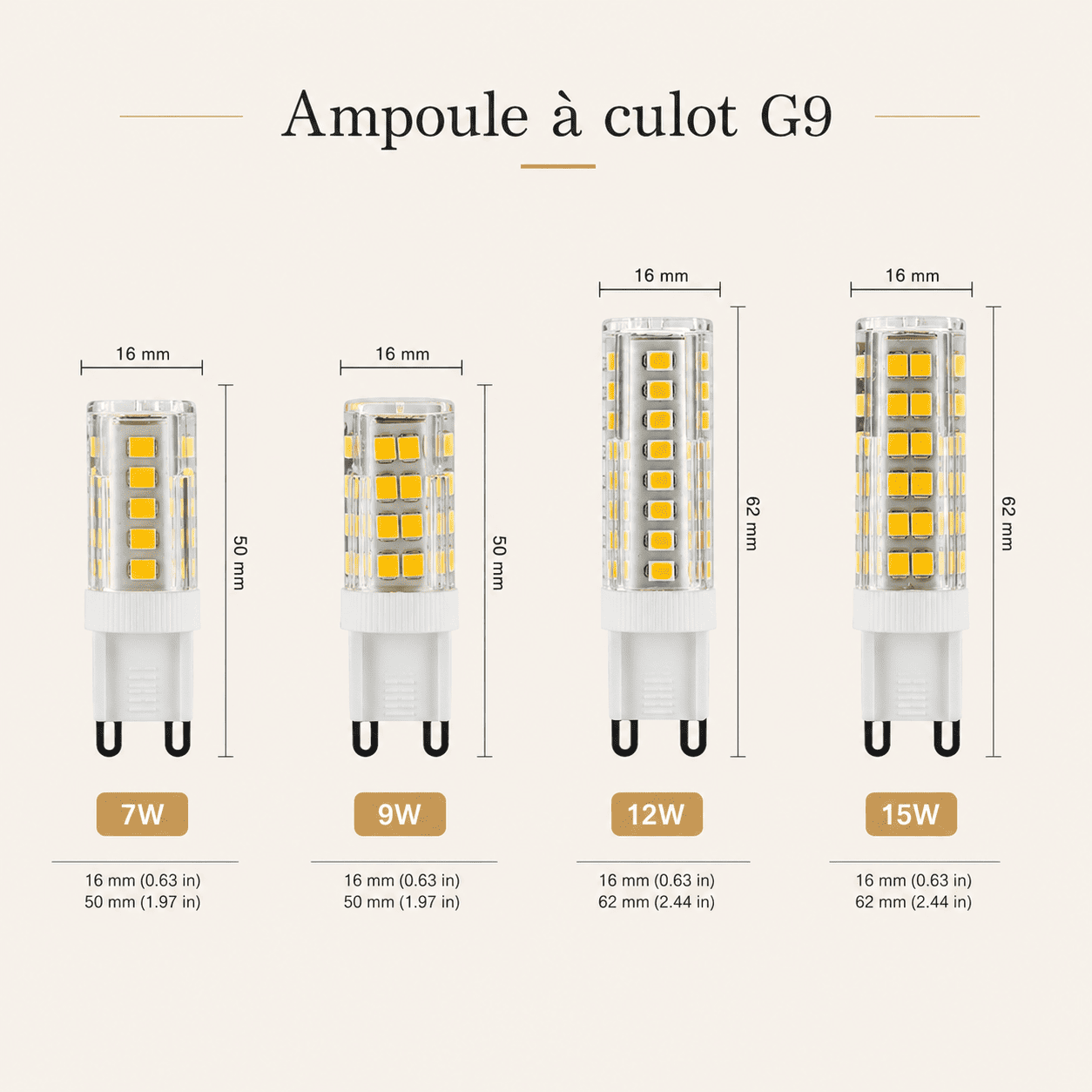 Ampoule LED G9 | Rendu naturel & longue durée 50000 h