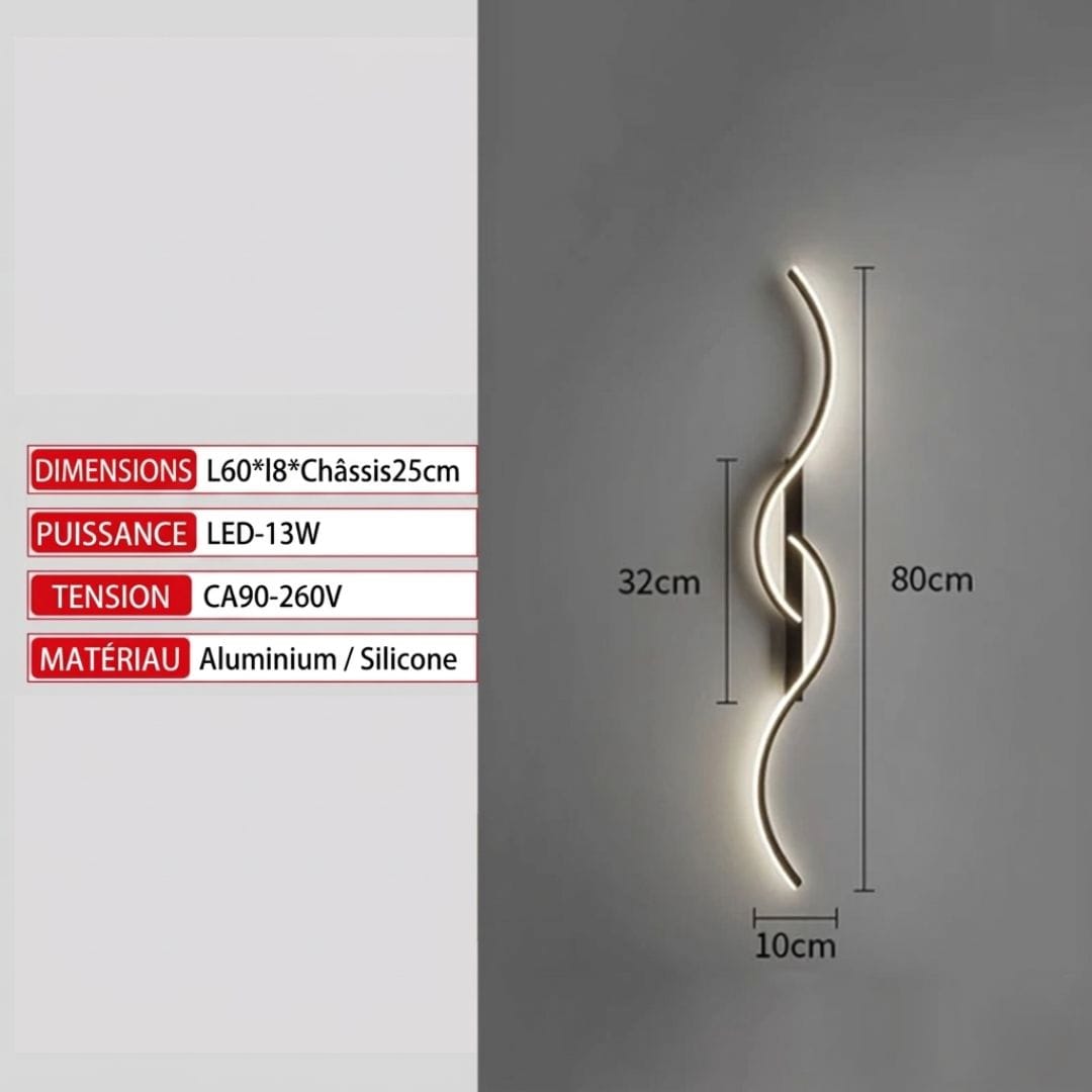 Applique murale LED, design moderne | Salon, Couloir, Intérieur