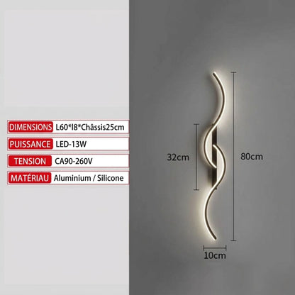 Applique murale LED, design moderne | Salon, Couloir, Intérieur