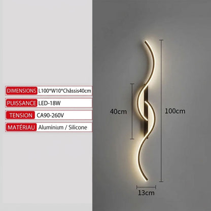 Applique murale LED, design moderne | Salon, Couloir, Intérieur