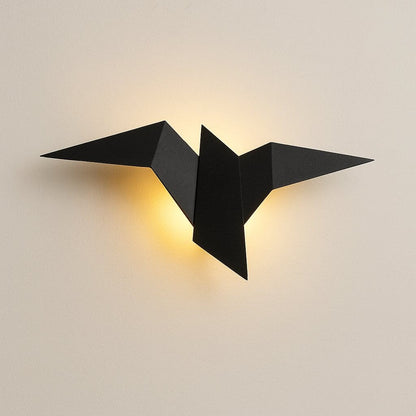 Applique murale LED oiseau origami métal, éclairage indirect | Chambre escalier intérieur design nordique