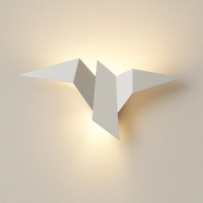Applique murale LED oiseau origami métal, éclairage indirect | Chambre escalier intérieur design nordique
