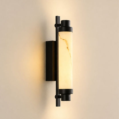 Applique murale barre verticale marbre artificiel métal | Chambre salon escalier intérieur luxe moderne