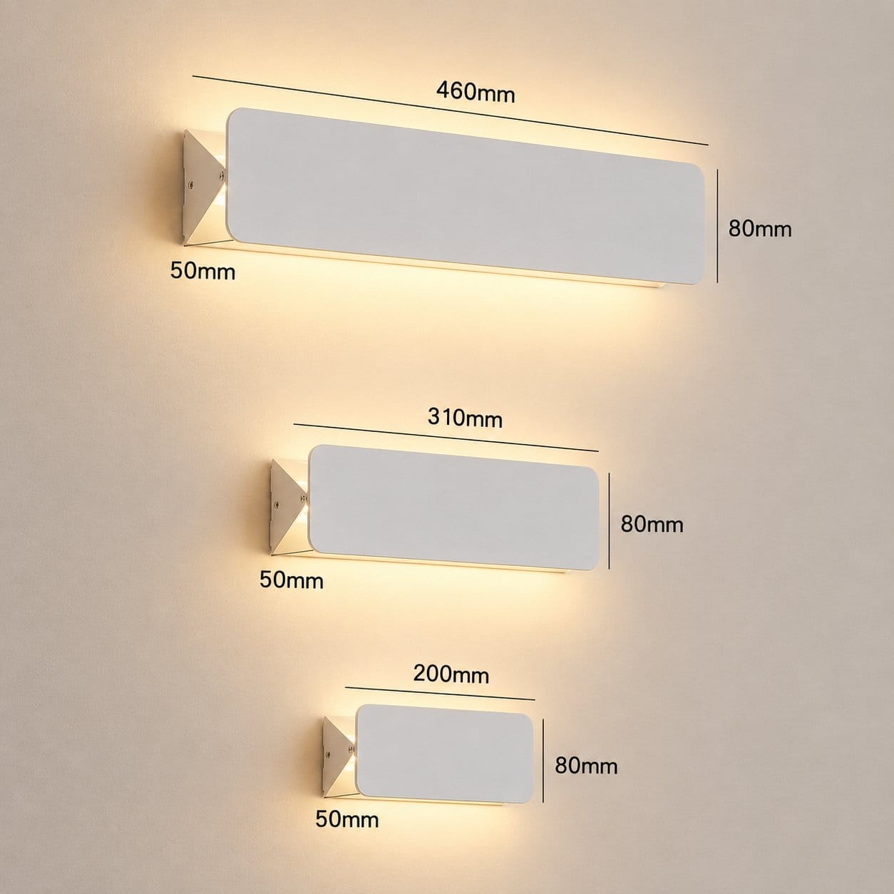 Applique murale blanche aluminium moderne, Abat-jour plat orientable LED lumière neutre | Chambre miroir tête de lit intérieur