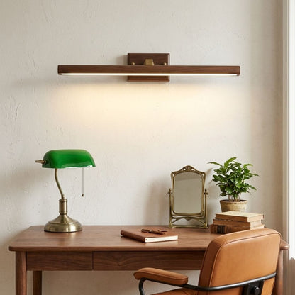 Applique murale LED allongée en bois, pour intérieur | Tête orientable