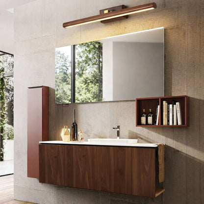 Applique murale LED allongée en bois, pour intérieur | Tête orientable