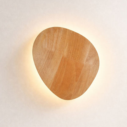 Applique murale ronde bois, chambre, couloir | LED