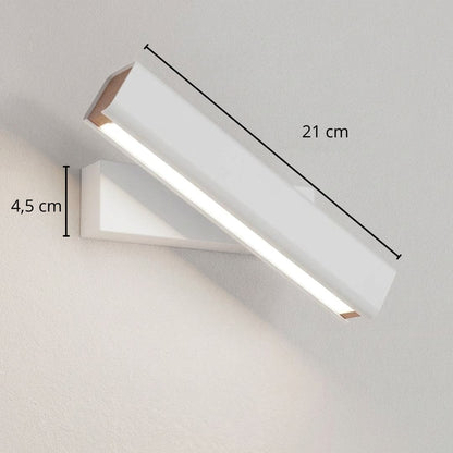 Applique murale bois massif moderne | Tête orientable, LED