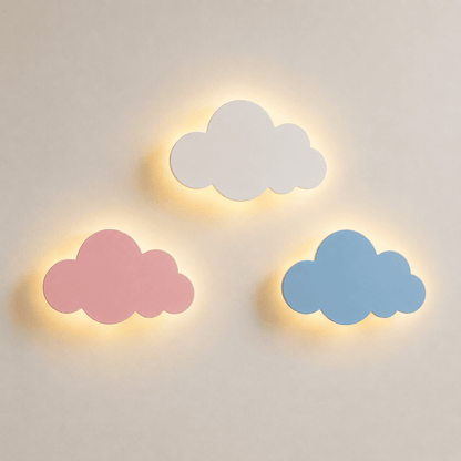 Applique murale chambre enfant nuage pastel 