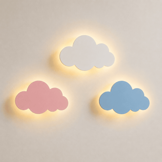 Applique murale chambre enfant nuage pastel 