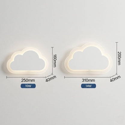 Applique murale chambre enfant nuage pastel | LED éclairage indirect | Intérieur style scandinave
