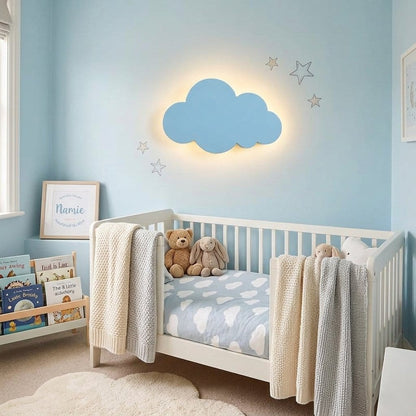 Applique murale chambre enfant nuage pastel | LED éclairage indirect | Intérieur style scandinave