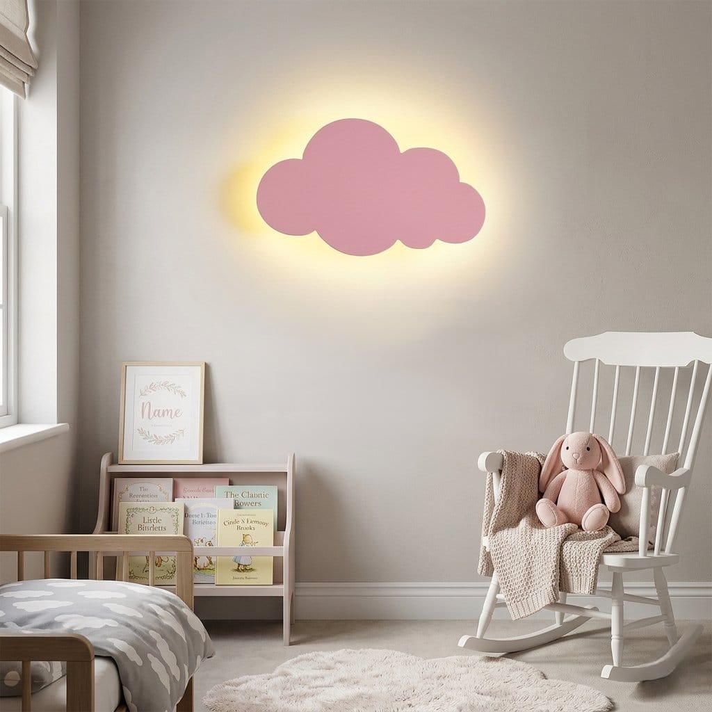 Applique murale chambre enfant nuage pastel | LED éclairage indirect | Intérieur style scandinave