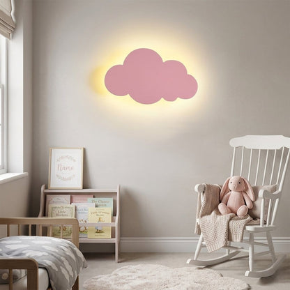 Applique murale chambre enfant nuage pastel | LED éclairage indirect | Intérieur style scandinave
