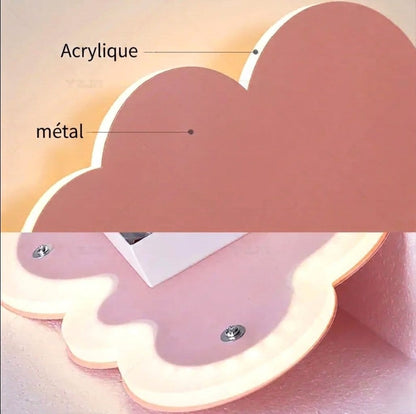 Applique murale chambre enfant nuage pastel | LED éclairage indirect | Intérieur style scandinave