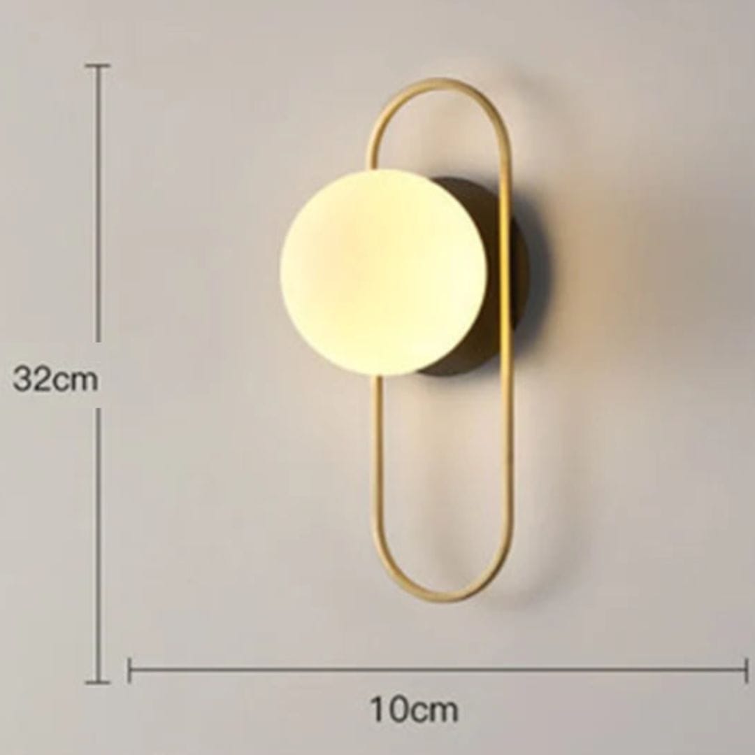 Applique murale boule en verre, style laiton moderne | Intérieur