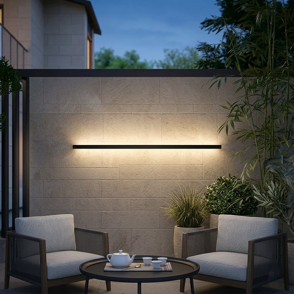 Applique murale extérieure étanche, barre LED aluminium IP65 | Bande lumineuse pour terrasse, jardin façade