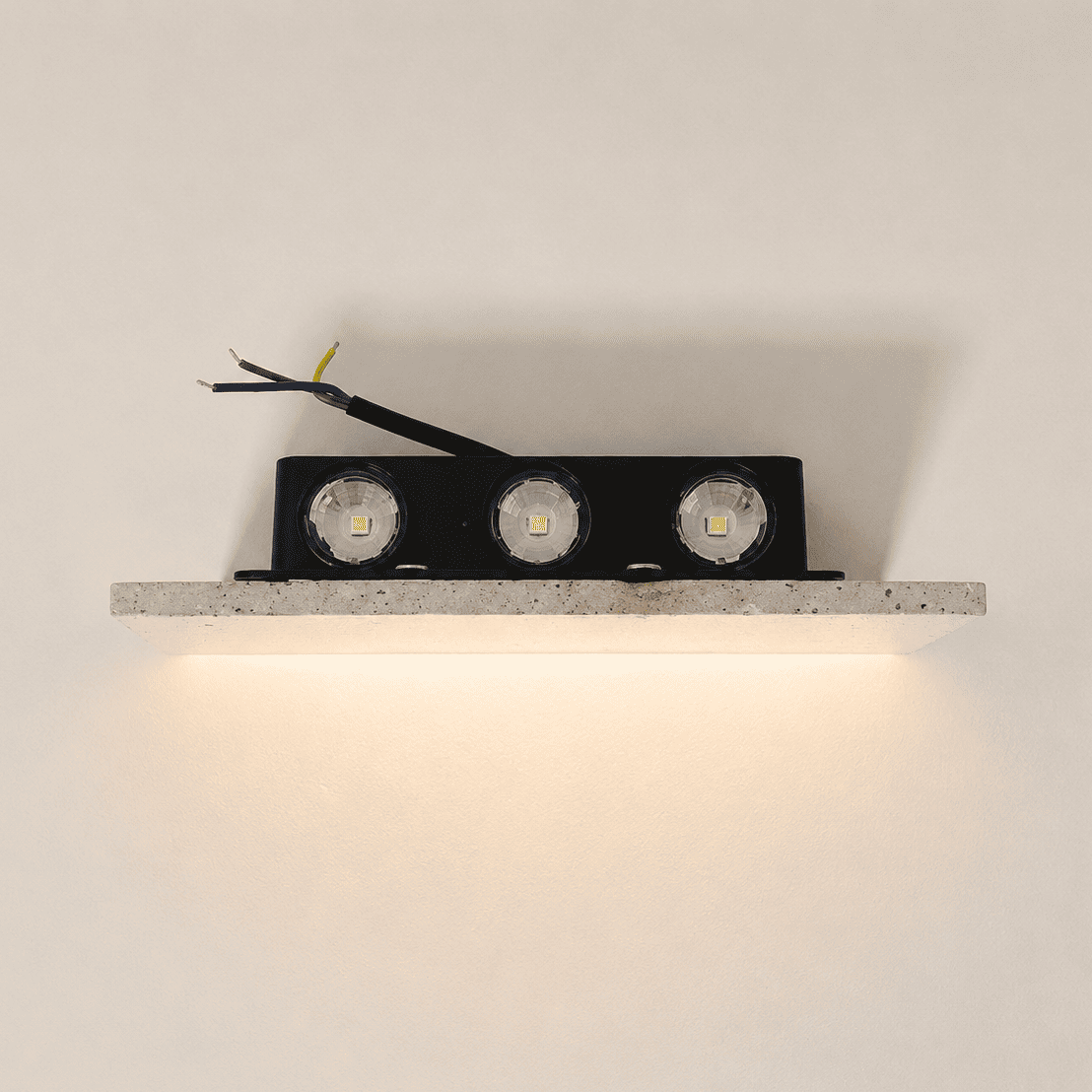 Applique murale pierre naturelle claire, travertin LED | Extérieur et Intérieur