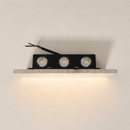 Applique murale pierre naturelle claire, travertin LED | Extérieur et Intérieur