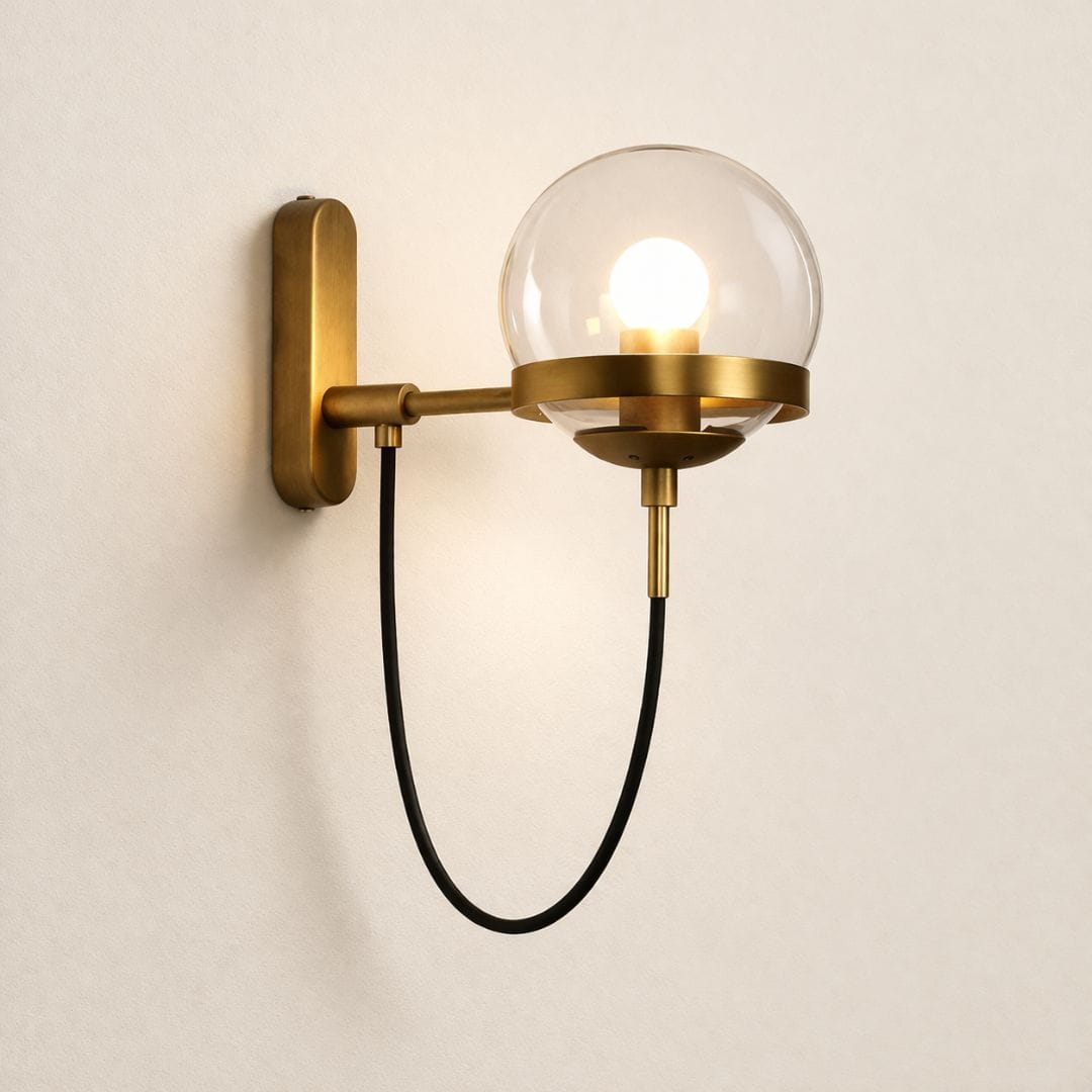 Applique murale globe en verre — Style Loft Nordique