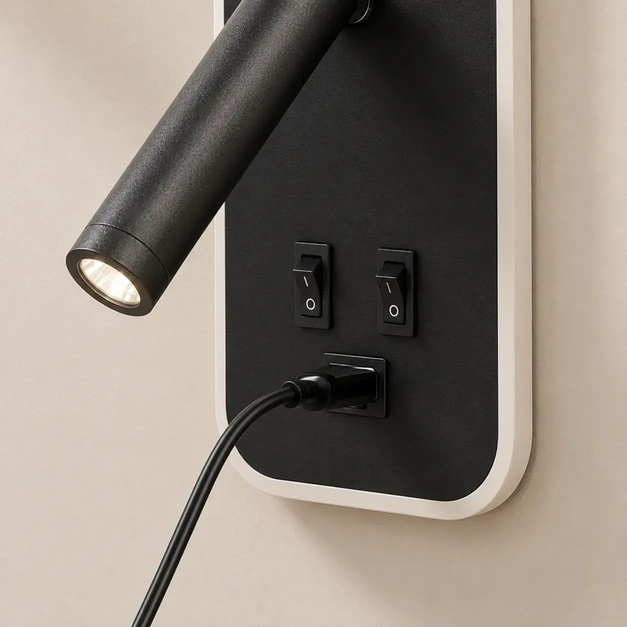Applique murale liseuse LED orientable | Port USB intégré avec interrupteur | Chambre tête de lit intérieur