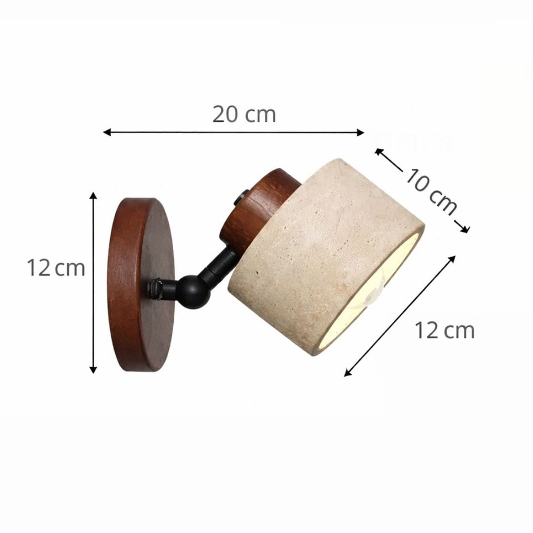 Applique murale chambre, tête de lit, couloir | Orientable, pierre