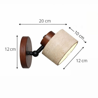 Applique murale chambre, tête de lit, couloir | Orientable, pierre